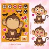 32 Sheets Valentines Stickers for Kids, Make Your Own Face Animal Stickers, Creative Animal Game Stickers for Kids Valentines Classroom School Birthday Party Favors, DIY Art Crafts Supplies