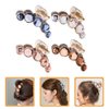 Luxshiny Rhinestone Hair Clip Crystal Jaw Hair Claw Clips No- Slip Clear Golden Blue Brown Octopus Jaw Barrettes Hair Accessories For Women Girls, Pack Of 4 Hair Clips Medium
