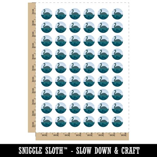 Nessie Loch Ness Monster Temporary Tattoo Water Resistant Fake Body Art Set Collection - 54 1" Tattoos (1 Sheet)