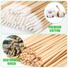 AkoSlale Wooden Q Tips,Pointed Tip Cotton Swabs, 200Pcs-2.9 Inch, Cat Eye Cleaner, Cat Wound Care,Baby Qtips,Micro-Swab Sticks for Makeup Cosmetic Nails Clean