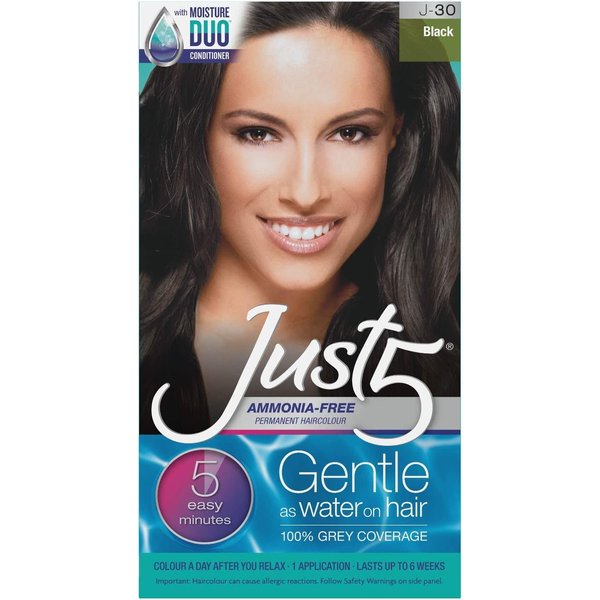 Just 5 Women's Hair Color, Black, J-30 (3 Pack)