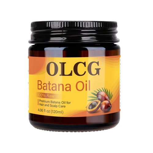 OLCG 100% Raw Batana Oil for Hair Growth - Pure Batana Oil Paste, Enhances Thickness & Shine, Reduces Breakage and Hair Loss, Nourishment For All Types - 4.06 fl oz（120ml）