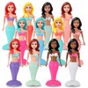 Mermaid Bath Toys for Toddlers Kids Girls - Princess Wind Up Tail Flap Floating Water Bathtub Toys, Swimming Pool Bathing Time Fun (12 Pack)