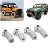 VBESTLIFE RC Car Rod End, 4PCS Aluminium Alloy Steel RC Car Rod End Bend M3 RC Car Steering Rod Head Vehicle Scale Accessories for SCX10 1/10 Car Model (Silver)