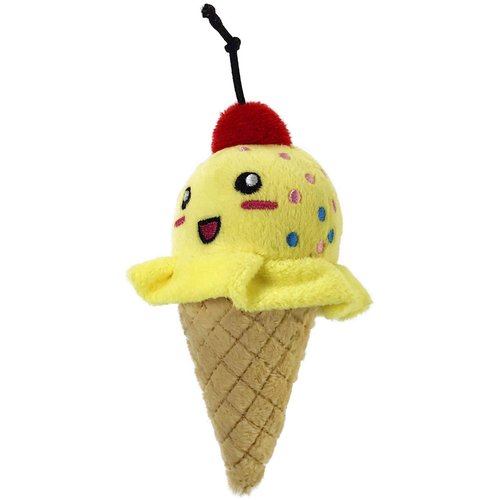 PetSport Tiny Tots Plush Super Soft Dog Toy with Squeaker Made for Small Dogs (Foodies Ice Cream)