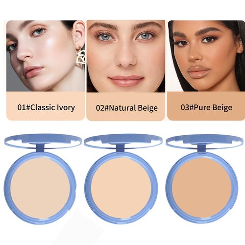 Oil Control Face Pressed Powder, Matte Smooth Flawless Setting, Waterproof Long Lasting Finishing Powder, Cruelty Free, Lightweight, 0.35 oz (CLASSIC IVORY, A)