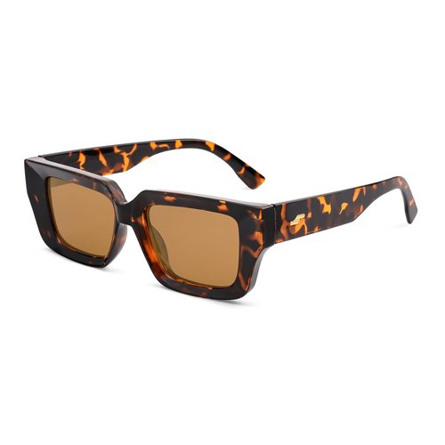 SOJOS Polarized Sunglasses Womens Men Trendy Square Small Y2K Designer Shades SJ2323,Brown