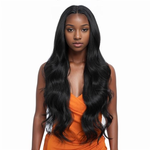 N BLE STAR Body Wave Wig Lace Front Wig Pre-Plucked HD Glueless 13X5X1 Synthetic Lace Front Wigs for Women 180 Density 30 Inch Synthetic Wig (1B)