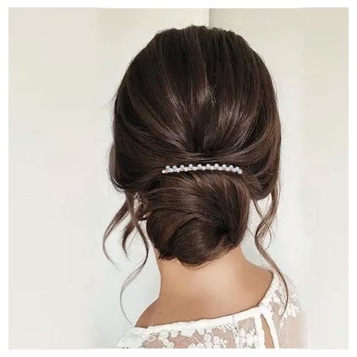 Iaceble French Pearl Hair Comb Pin Bridal Pearl Hair Combs Vintage Pearl Side Comb Hair Piece Weddings Pearl Hair Comb Decorative Hair Accessories for Women and Girls Headdress (E)