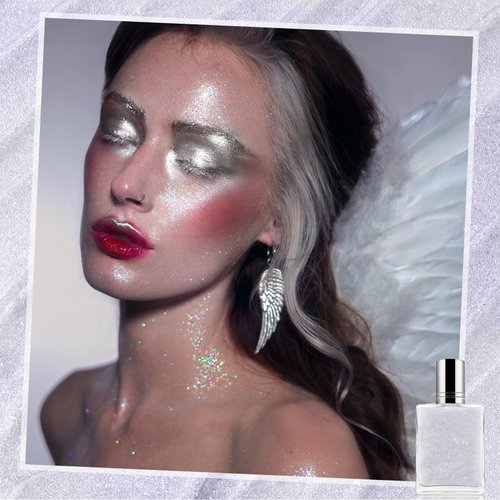 DAGEDA Roll-on Face Glitter Gel,Holographic Body Glitter Super Flash Glitter Makeup, Mermaid Makeup Festival Rave Accessories,Body Shimmer Daily Liquid Highlighter Makeup(Galaxy)