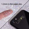 5000Pcs Ultra Mini 1.2mm Diamond DIY Glass Sand Rhinestones Beads Iridescent Crystals Long Lasting AB Shine Like Swarovski for Nail Art DIY Crafts& Nail Beauty Makeup (Gel Glue Not Included)