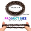 Fashey Beaded Hair Ties Elastic Ponytail Holders Crystal Hair Tie 3 Pcs Rhinestone Hair Scrunchies Hair Accessories for Women