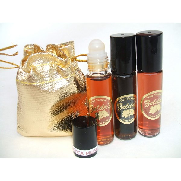 Zelda's Body Oil - Set of 3-1/3 oz roll on Kush, Dark Mecca Musk, Nag Champa Spicy Scents !