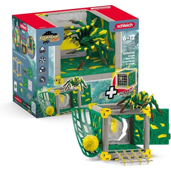 Schleich ELDRADOR Creatures BattleCave Jungle Tarantula Mythical Action Playset- Fantasy Toys for Boys and Girls Ages 7+
