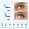 IECILI Lash Clusters Individual Lashes - 280pcs 20D Cluster lashes for DIY Lash Extensions -Super Thin & Soft Eyelashes 8-14mm D Curl Cluster Eyelash Extensions for Natural Wispy Look