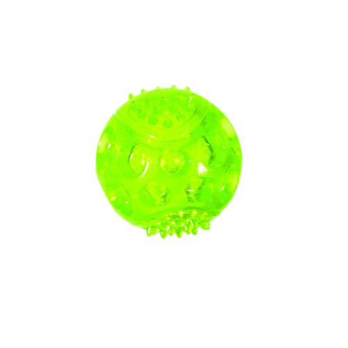 Chase 'n Chomp Durable TRP LED Light Up Fetch Ball Dog Toy, 2.5"