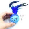 BeeSpring Cat Balls Interactive Cat Toy Cat Feather Balls with Loud Bell Inside (2Pcs - Red, Blue)