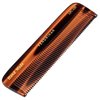 Fendrihan Hand Finished Fine Tooth Pocket Comb for Men, Faux Tortoise (5 Inches)