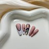 24 Pcs Fall Winter Press on Nails Long Ballerina Fake Nails with Design Cute Squirrel French Full Cover False Nails Autumn Thanksgiving Stick on Nails Acrylic Glue on Nails Matte Nails for Women Girls