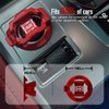 𝙊𝙧𝙞𝙜𝙞𝙣𝙖𝙡 | Tybasthe Push Start Button Cover, Car Engine Start Stop Button Cover Protector, Cool Car Accessories Interior Decor Sticker Motorcycle Key Ignition Switch Cover, Red