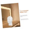 FRCOLOR mannequin head human body model eye glasses holder cap for men headphone stand manikin foam heads for wigs wig head wig stand head model hat display stand earphone model head white