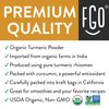 FGO Organic Turmeric Powder w/Curcumin, 100% Raw from India, 16oz, Packaging May Vary (Pack of 1)