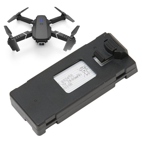 for E88 E525 Drone Battery, 3.7V 2600mAh RC Drone Replacement Lipo Battery for E88 E88PRO E88MAX E525 E99 E99PRO P1 P5PRO K3 S1 P8, Mini UAV RC Quadcopter Battery Parts
