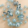 Teyglen Bride Wedding Crystal Pearls Hair Pins Vintage Pearl Hair Pins Set Bridal Rhinestone Hair Pieces Headpieces Vintage Hair Accessories Jewelry Set for Women Girls (Mint Green)