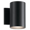 Kichler Cylinders 7" Outdoor Wall Sconce in a Black, 1-Light Exterior Wall Light, Cylinder Fixture, (7" H x 5" W), 9234BK