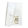 Cheers to 20 Years Cocktail Napkins | Happy 20th Birthday Decorations for Men and Women and Wedding Anniversary Party Decorations | 50-Pack 3-Ply Napkins | 5 x 5 inch Folded (White)