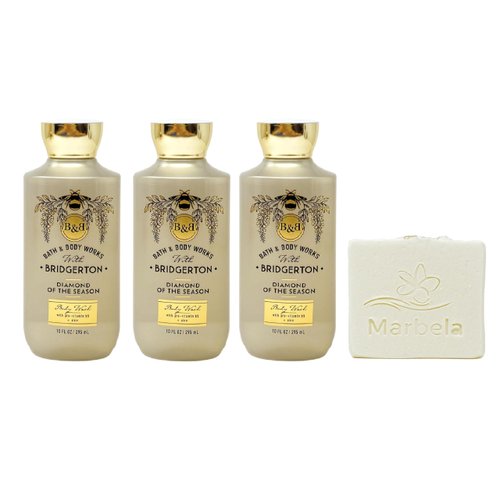Bath & Body Works Diamond Of The Season 3 Piece Body Wash Value Pack with a Natural Oats Bar Soap - Full Size