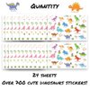 Joyful Artistry Dinosaur Stickers for Kids 2-4, Dinosaur Party Favors, Over 700 Dinosaur Stickers for Kids, Dino Party Favors, Dino Party Supplies, Dinosaurs Stickers, (Dino)