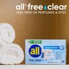 all Fabric Softener Dryer Sheets for Sensitive Skin, Free Clear, 195 Count