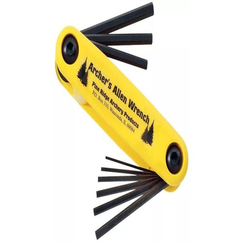 Pine Ridge Archery Allen Wrench Set, Foldable Hex Keys Made of Industrial Strength Tool Steel, Archery Accessories, 9 Sizes Included