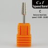 C & I Tapered Barrel Nail Drill Bit for Electric Nail Drill Machine of Nail Art (Grit Coarse, Silver)