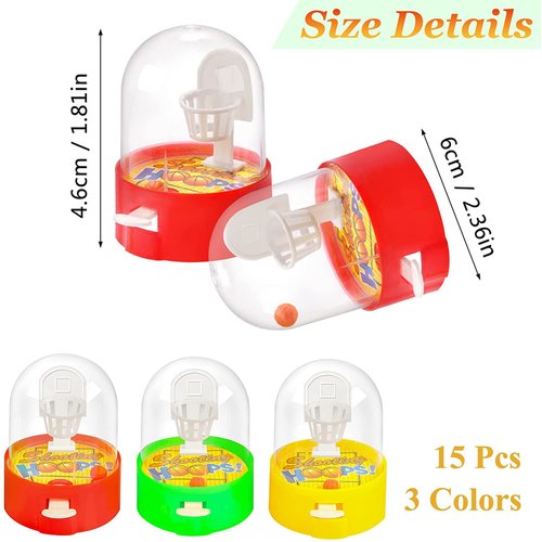 CCOZN 15 Pcs Mini Basketball Games Basketball Party Favors Basketball Party Decorations Handheld Basketball Game Basketball Party Games Simple Basketball Finger Board Game for Birthday Party