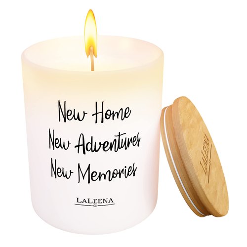 House Warming Gifts for New Home - Housewarming Gifts for New House - Scented House Warming Candle – Glass Jar Candle Gift with 100% Organic Soy Wax & Fragrance Oil – by LaLeena, 14 Oz., Ocean Breeze