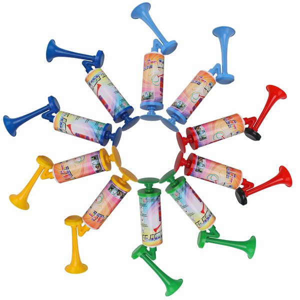 FARBIN Mini Air Horn Hand Pumps Noisemakers Toys Gift, Loud Noise Maker Non-Toxic Party Horns, Hand-held Air Horn for Sporting Events Contest and Parties (mini handheld hor 10pcs)