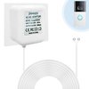 jiooyy 24V 500mA Video Doorbell Power Adapter AC110-120V to AC 24V - 16.4 feet Extension Cable, Fits Eufy, Wyze, Ring, Nest, Arlo Wireless Video doorbell Transformer(White)