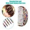VOCOSTE 2 Pcs Hair Comb Wide Tooth, Anti-Static, for Thick, Curly Hair, Hair Care, Detangling Comb, for Wet and Dry Multicolor