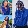Dark Blue Braiding Hair Pre Stretched 2 Packs Kanekalon Box Braids Hair Extensions 26 Inches Synthetic Pre Stretched Braiding Hair
