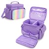 GRAOSO Carrying Case Compatible with Tonies, Storage Bag Organizer for Audio Player Starter Set, Figures, Headphones, Charging Station, Accessories, with Shoulder Strap and Handle, Purple (Case Only)