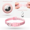 2 Pack Airtag Cat Collar Breakaway with Bell,Reflective Kitten Collar with Apple Airtag Cat Collar Holder,Adjustable 7-12In,Safety Buckle for Girl Boy Cats,Pet Supplies,Accessories,Gifts (Pink)