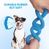 victob Tug of War Dog Toy-Dog Supplies for Tug of War-Dog Pull Toy Interactive Dog Tug Toys Double Ring Pull Toy Tough Dog Chew Toy Durable Rubber Dog Toys for All Breed Chewers,Blue
