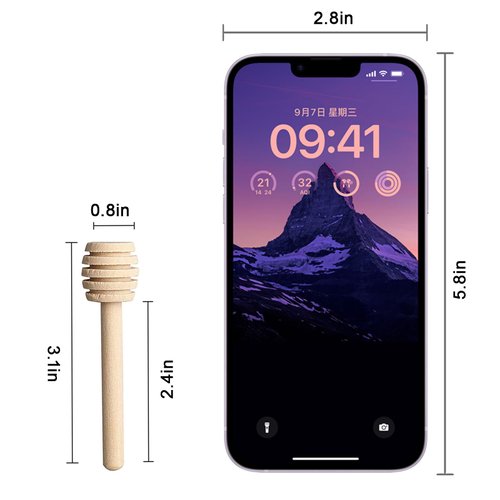 HANSGO 20PCS Honeycomb Sticks, 3 Inch Wooden Honey Dipper Mini Honey Dipper Sticks Honey Wand for Honey Jar Dispense Drizzle Honey Wedding Party Favors