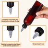 Barydat 12 Pcs Applicator Bottles for Hair, Squeeze Hair Oil Applicator Bottle Refillable Empty Plastic Bottles, Twist on Top Cap with Open Close Nozzle and 2 Funnels(8 oz,Amber)