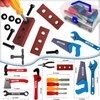 KEJIH 21 Pieces Kids Toy Tool Set and Power Play Tools, Construction Toys Working Tools Educational Pretend Role Play Set with a Handy Storage Box and Portable Sturdy Ideal Gifts Toolkit for Toddlers