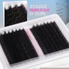 Yawamica Individual Lashes Clusters Wispy Eyelash Extension 12-18mm Mix 80D 100D Volume Eyelash Clusters D Curl 280pcs Cluster Eyelash Extensions Fluffy Cluster Lashes DIY Lash Extension by Self