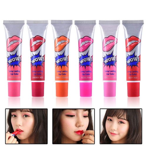 WOW! 6 pcs/Set Peel Off Lip Gloss Mask Multicolor Lip Tint Pack Long Lasting Makeup Lips Cosmetic Matte Makeup Tattoo