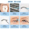 KevKev Lash Clusters Kit 3D Fluffy Cluster Lashes 30D+50D 320 Pcs DIY Lash Extensions Eyelash Clusters Glue Individual Lashes Remover Cluster Thin Band & Soft (Fluffy 30+50D Kit,D-8-16mix)